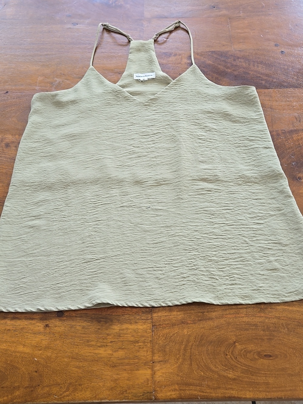 Newbury Kustom Green V-Neck Racerback Tank Top Size Medium
